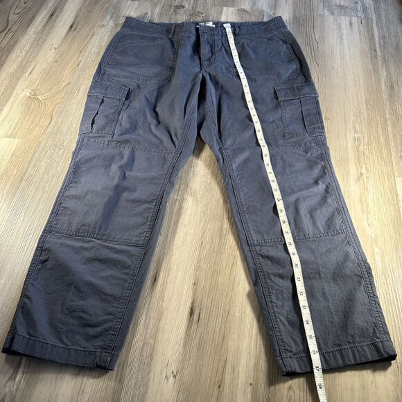 L.L.Bean Favorite Fit Womens Cargo Khaki Casual Pants  Blue Size 14 Petite - Picture 5 of 9